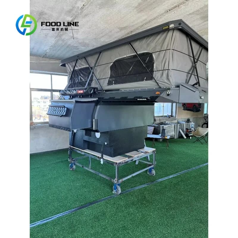 Camper léger personnalisé avec élévateur hydraulique et porte d'accès arrière pour le camping aventure, achat en gros, vente à prix réduit