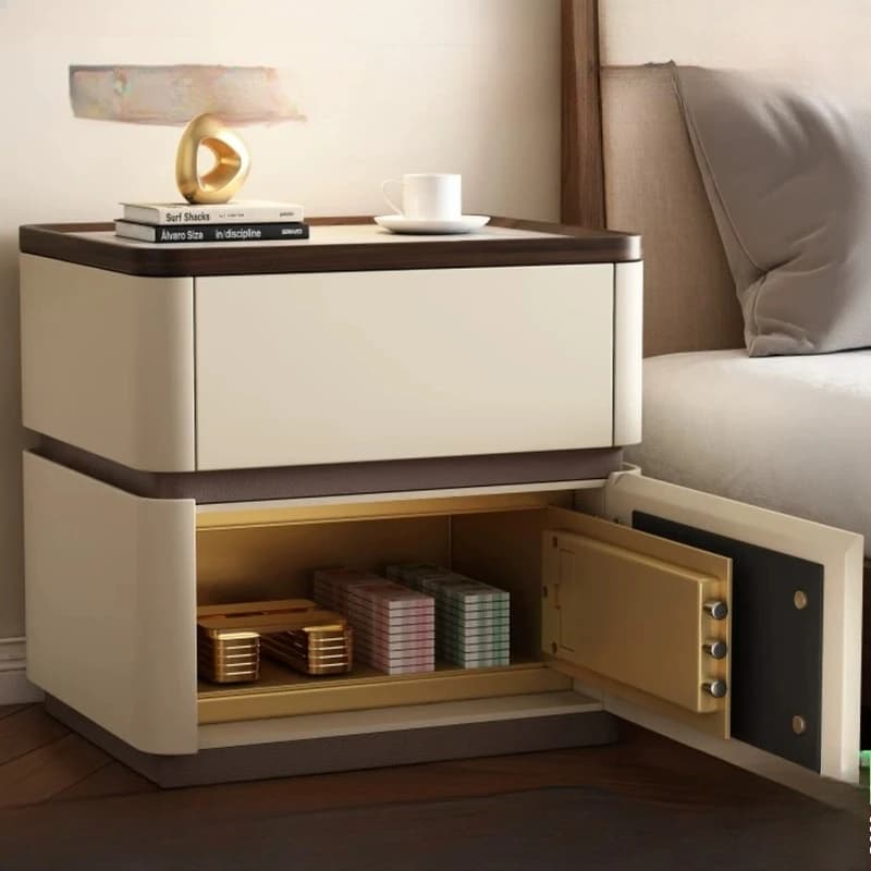 Table de chevet décorative dissimulée, table de chevet étroite de luxe pour chambre à coucher, table de chevet latérale avec rangement, meuble de designer rétro
