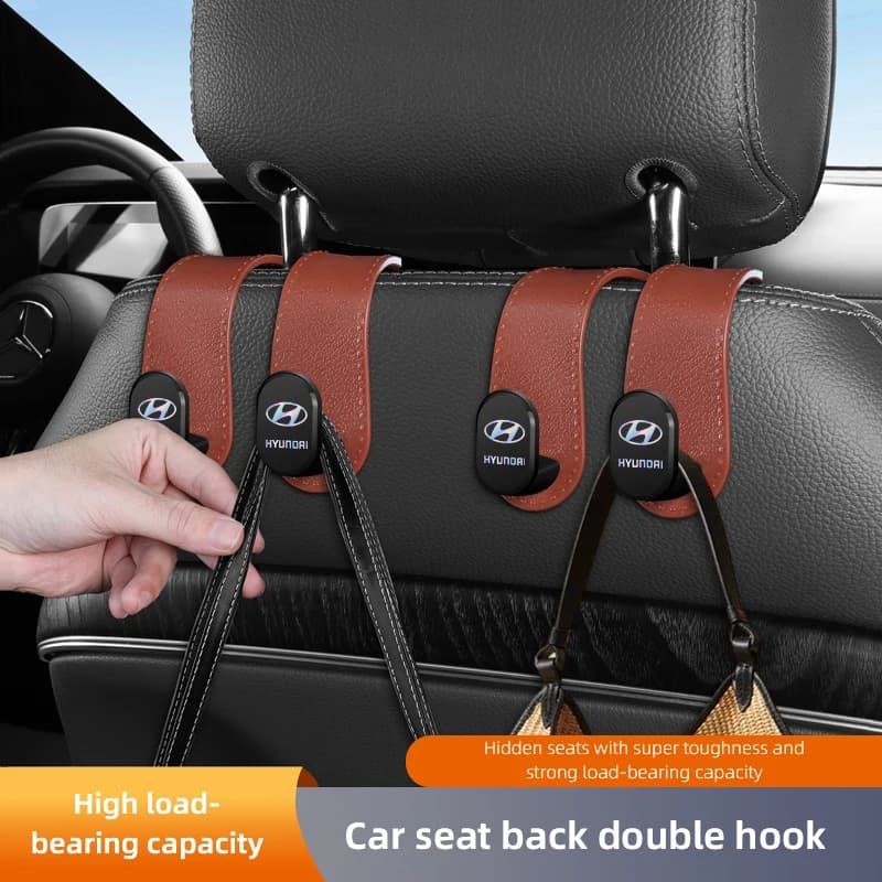 Crochets pour appui-tête de voiture, cintre pour sacs, accessoires pour dossier de siège, pour Hyundai Accent Kona Elantra Getz Ioniq IX35 Azera Solaris GDI Equus