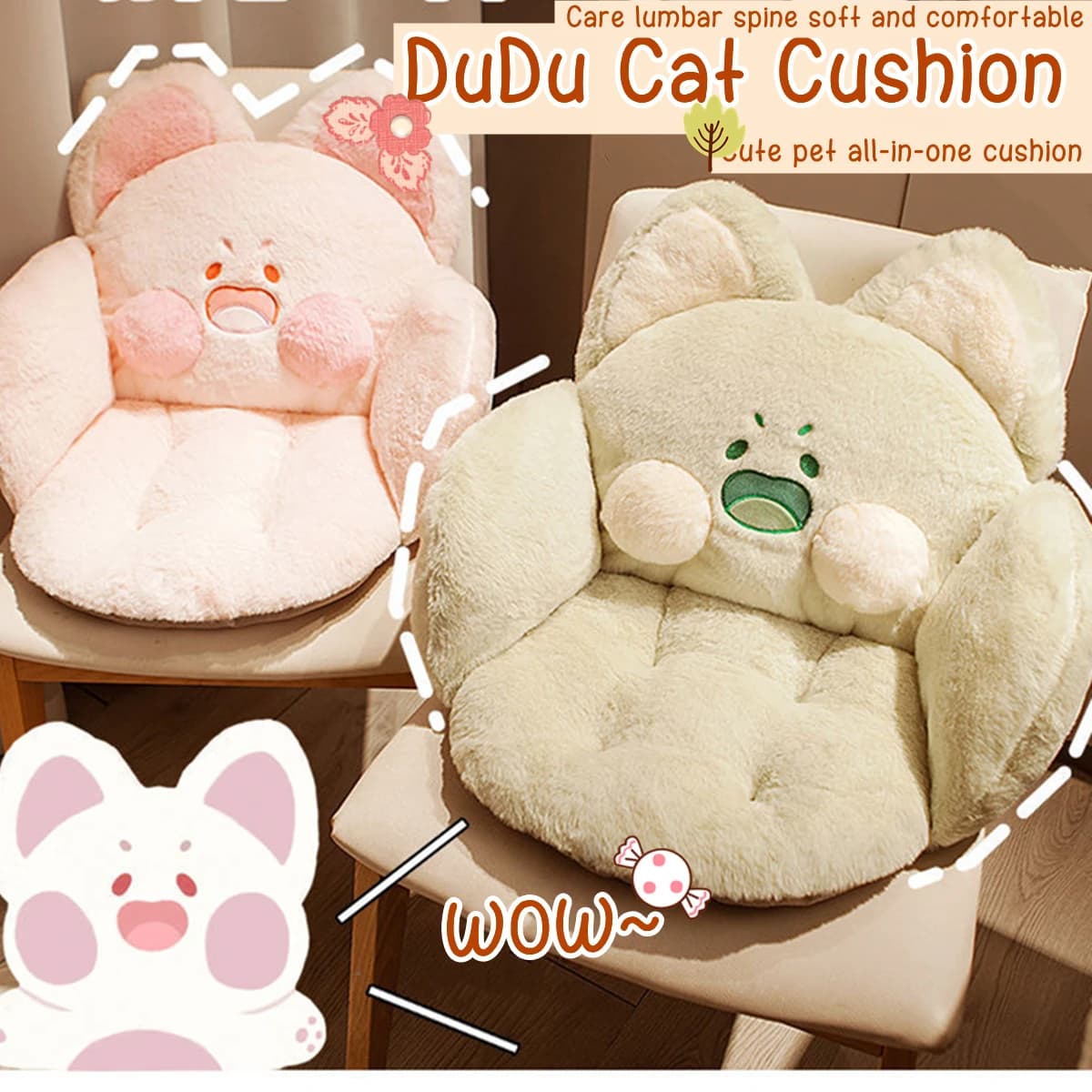 Coussin de siège mignon avec dossier