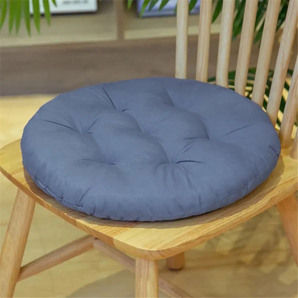 Coussin de chaise de salle à manger épais antidérapant, coussin rond épais