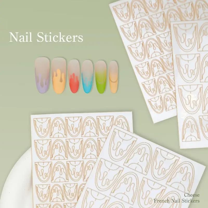 Autocollants pour ongles en dentelle française