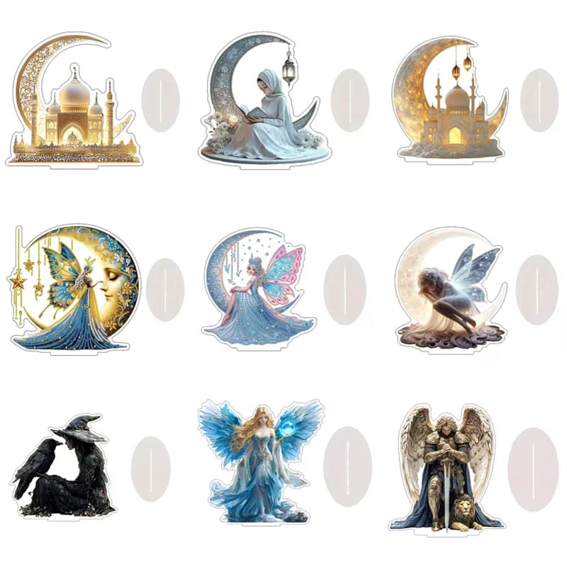 Décor Figure décor pour bureau pendaison de crémaillère cadeau décor de bureau ornement 2D acrylique ornement de bureau