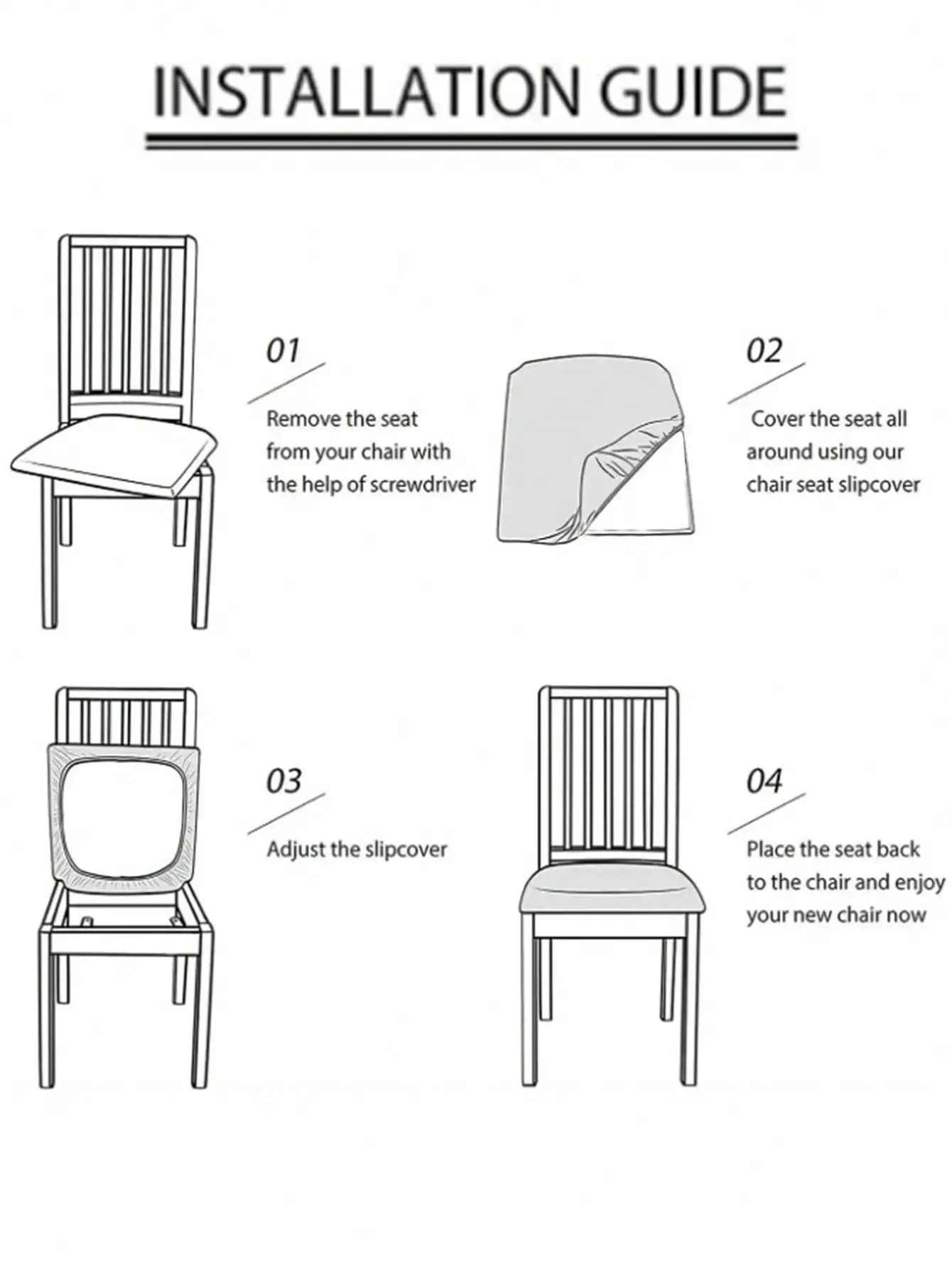 Housses de coussin de chaise et de table 1/4/6 pièces, adaptées à toutes les saisons, applicables aux salles à manger, aux salons et aux chambres à coucher