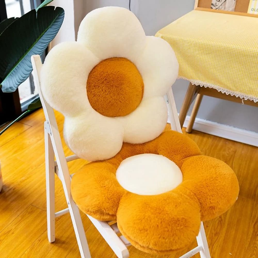 Coussin en peluche fleur mignonne 43CM, tournesol super doux, coussin de chaise, oreiller de canapé, poupée, cadeau de Noël ou d'anniversaire pour enfant