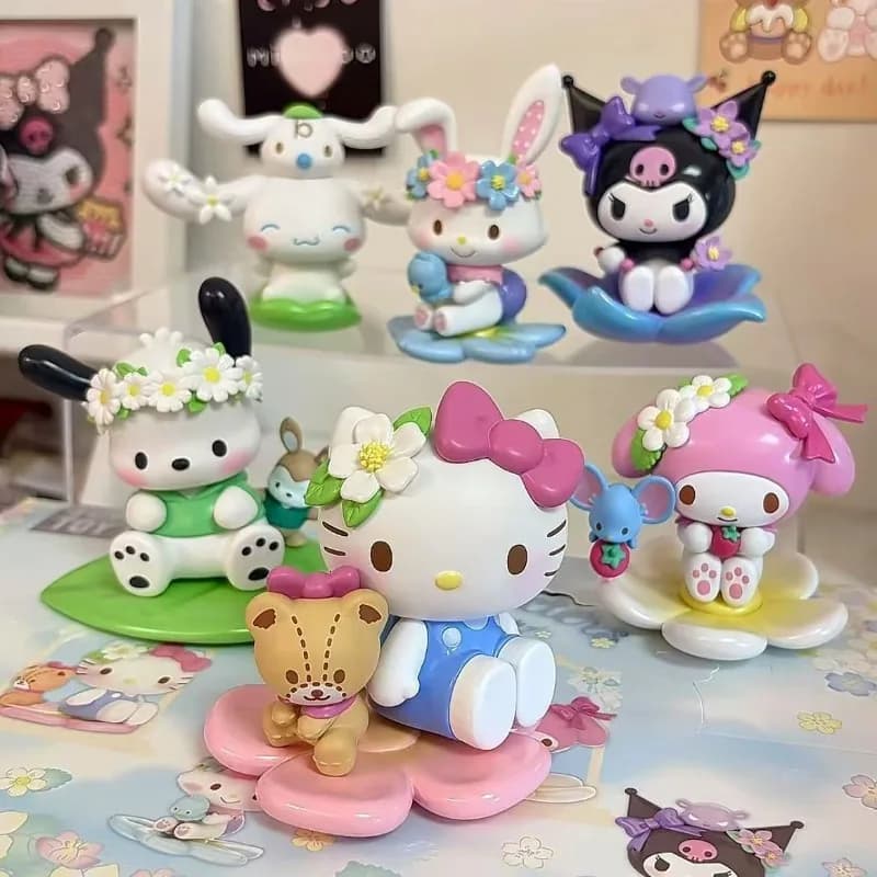Ornement de bureau japonais Kawaii Hello Kitty, accessoires de bureau Sanrio Cartoon Kuromi Melody, cadeau de fête pour enfants