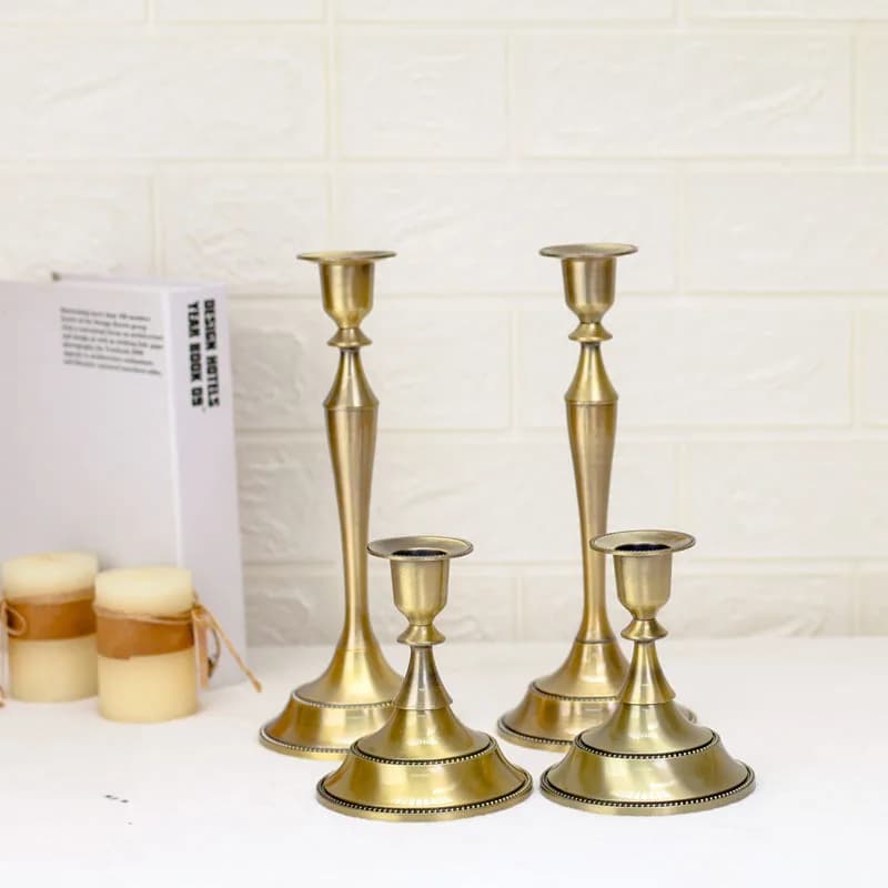 Nouveau Bougeoir rétro en alliage de Zinc pour mariage, chandelier de dîner romantique