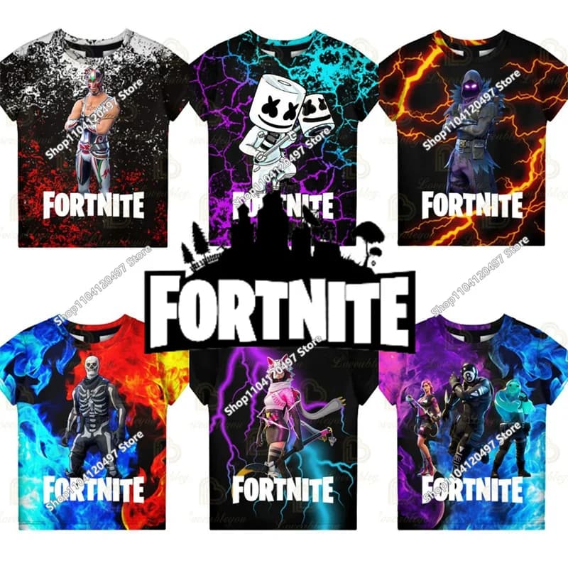 Battle Royale 3D Fortnite T-shirt t-shirts hommes et femmes garçons filles victoire dessin animé hauts vêtements pour adolescents enfants héros jeu t-shirts hauts