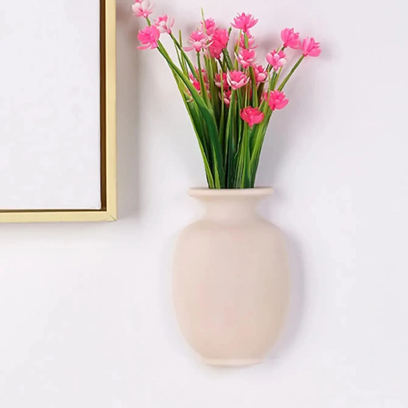 1pc, Vase mural auto-adhésif Pot de fleur suspendu décoratif réutilisable