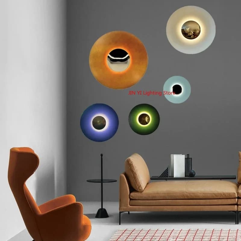 Applique Murale Circulaire au Design Minimaliste Moderne, Luminaire Décoratif d'Nik, Idéal pour une Chambre à Coucher ou un Sauna