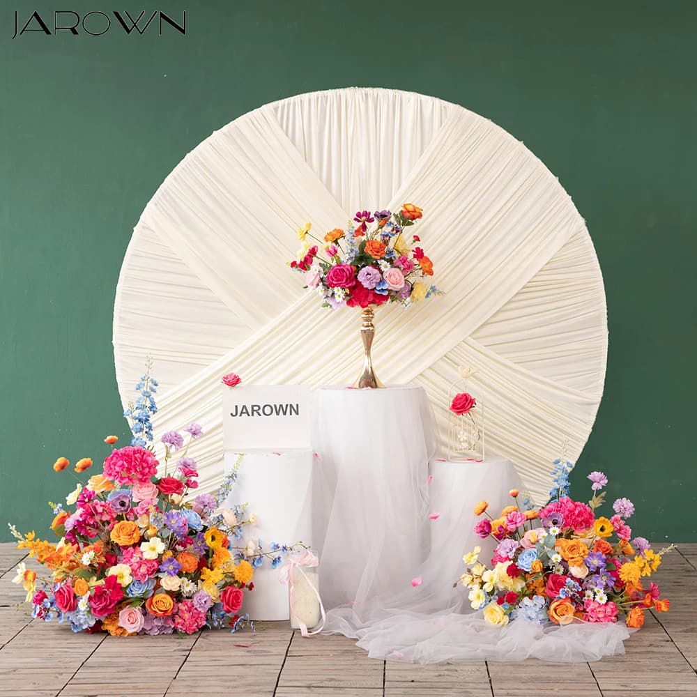 Fleurs de décoration de mariage, série colorée, Rose artificielle Delphinium, Arrangement floral pour événement, arrière-plan, accessoires de fête