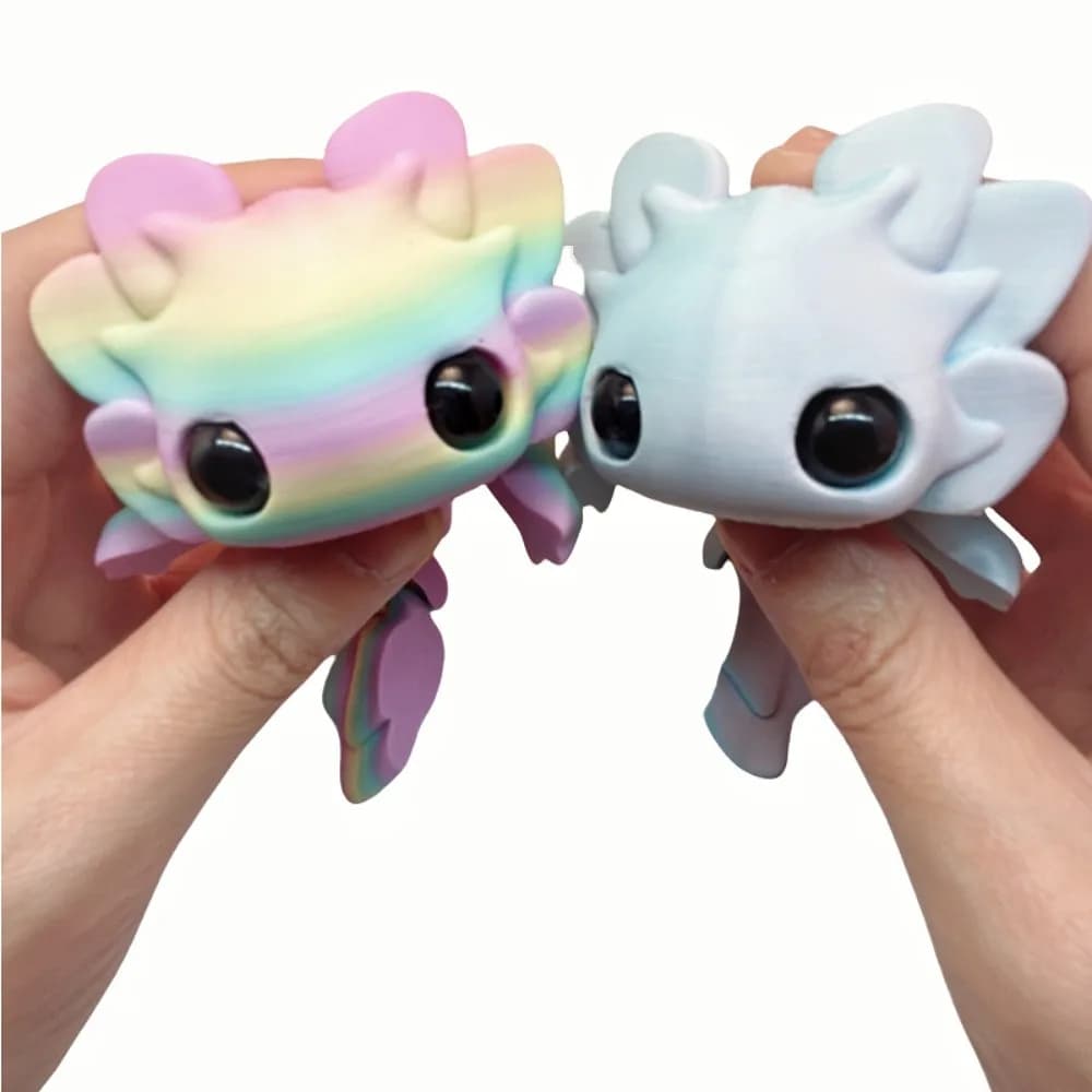 Figurines de salamandre imprimées en 3D, jouets, yeux de Simulation mobiles multi-articulaires pour accessoires de maison, cadeau pour enfants, décoration de salon