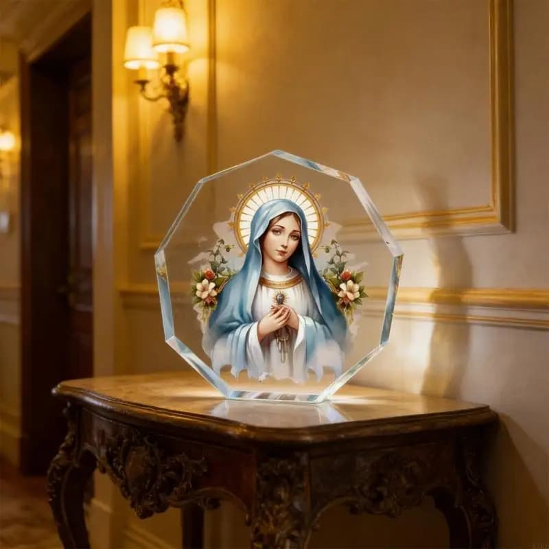 KXRE – scène nativité noël en acrylique, décorations bureau, cadeau religieux pour les chrétiens les familles