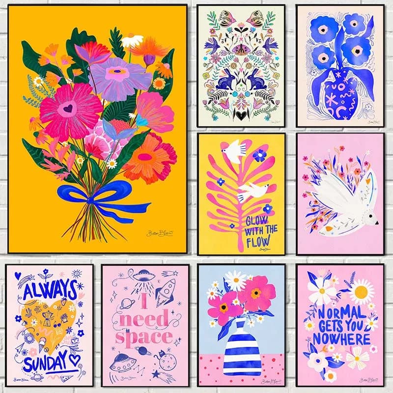 Affiche d'art maximal rose