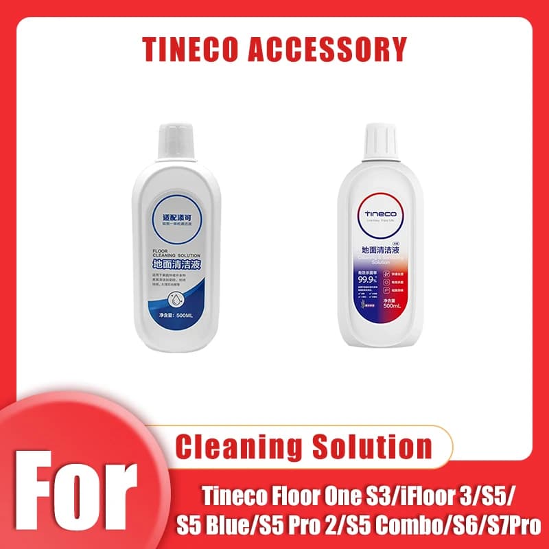 Solution de nettoyage pour Tineco Floor One S3/iFloor 3/S5/S5 Pro 2/S5 Combo/S6/Stretch/S7Pro, liquide de sol, détergent 500ml, accessoire