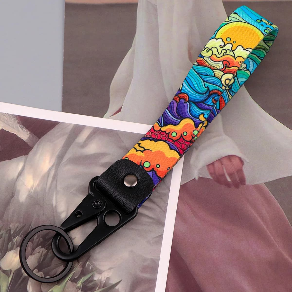 Porte-clés court artistique pour voiture, accessoires de cosplay, porte-clés avec citations pour hommes, cadeau, bijoux de mode
