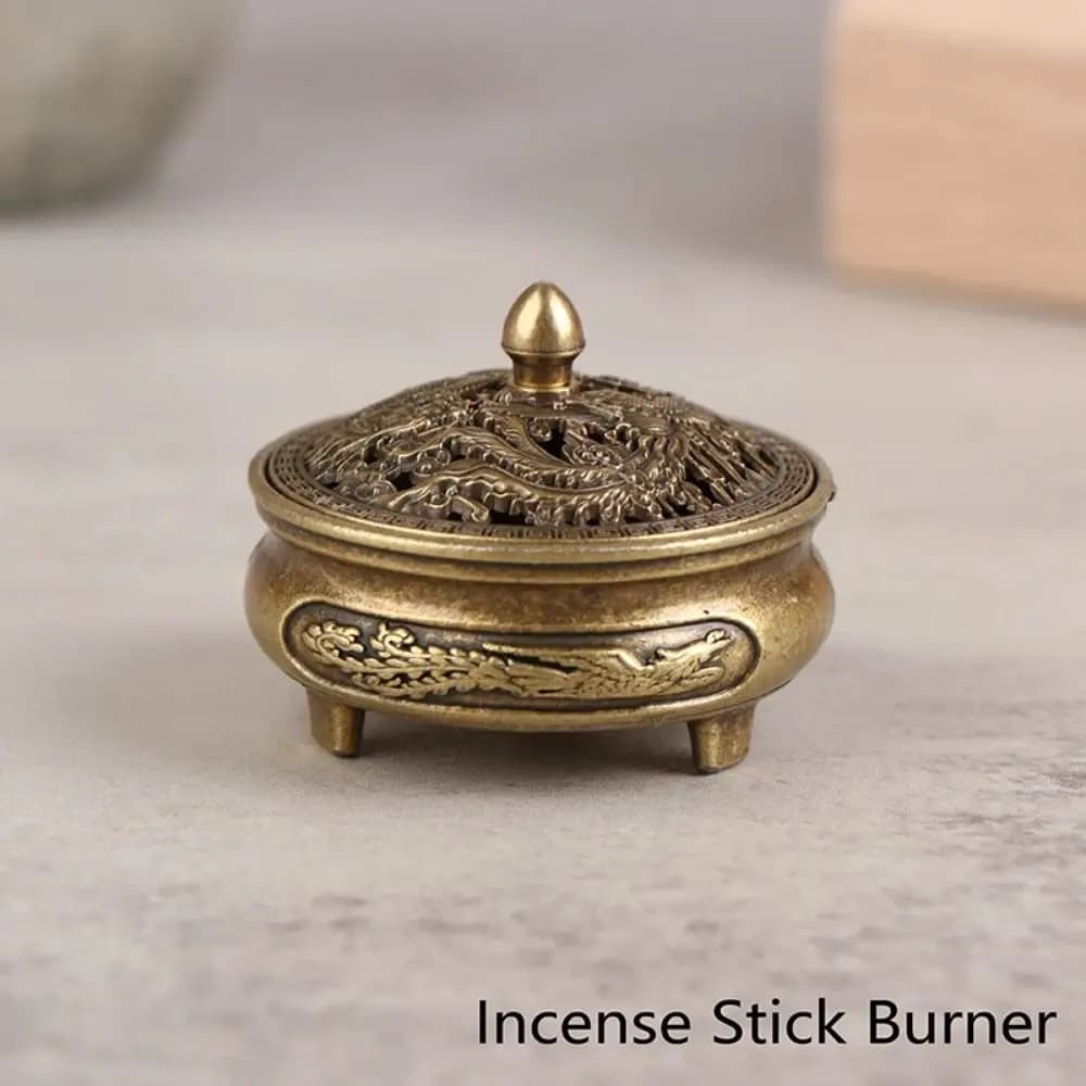 1 pièces ustensiles bouddhistes brûleur d'encens Lotus encensoir alliage bois de santal ameublement maison bureau décoration