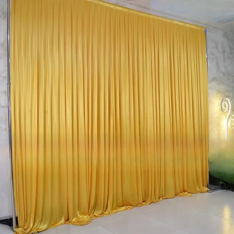 Rideaux de décoration de mariage romantique de couleur blanche, rideau d'arrière-plan en soie glacée, panneaux d'événement de scène, fête d'hôtel, célébration de vacances