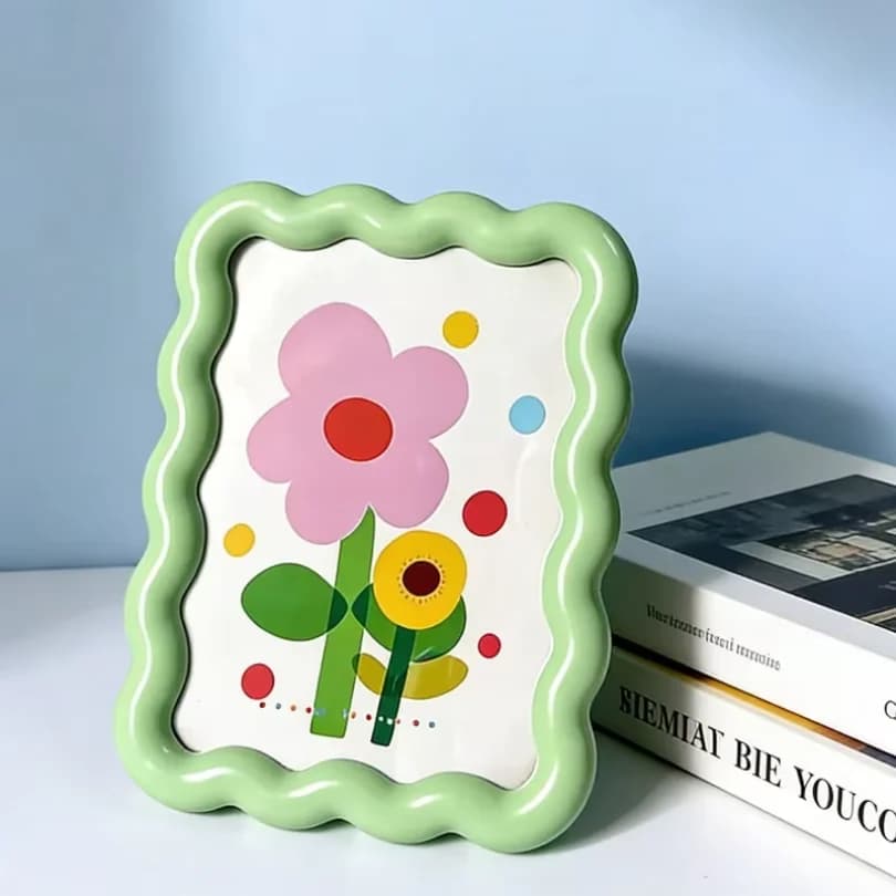 Cadre photo décoratif mignon style Milk Ins, ornement de bureau, art mural, décoration créative pour la maison, petite décoration de table