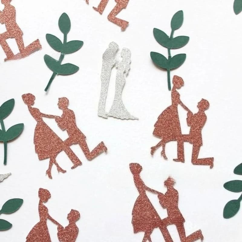Confettis de Table de mariage à paillettes, or Rose, décoration de fête dispersée, décor de fête prénuptiale, fiançailles, enterrement de vie de jeune fille