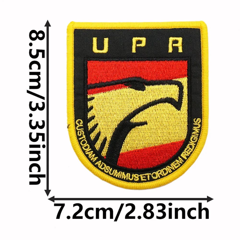 Patch brodé SPANISH NATIONAL UPR ARM avec bordure merrow