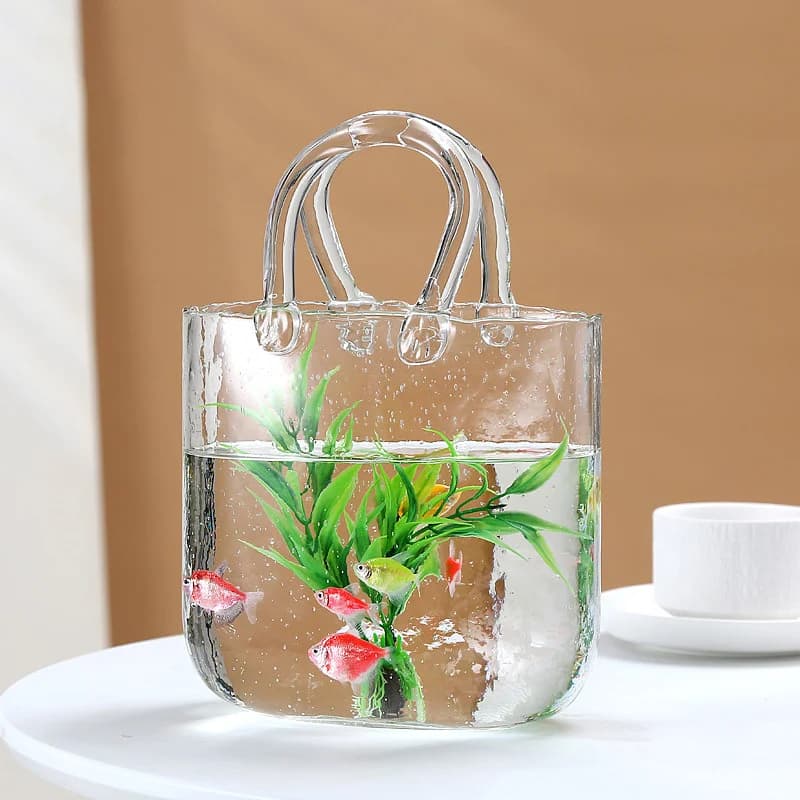 Vase à main en verre pour fleurs