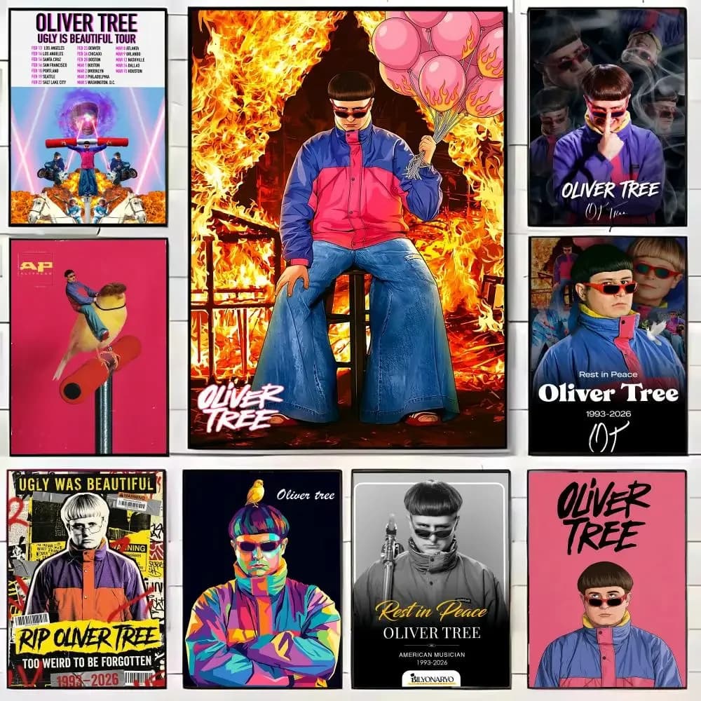 O-Oliver Tree Ugly is Beautiful Poster, art mural décoratif pour salons, chambres, bars et cafés, cadeau élégant pour la décoration de la maison