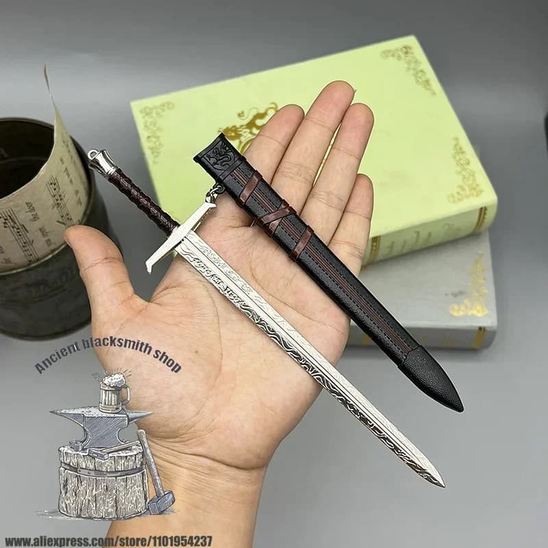 Réplique du film King Arthur: légende de l'épée, 22cm, épée Excalibur 1:6, modèle d'arme en métal médiéval, cadeaux de décoration à collectionner