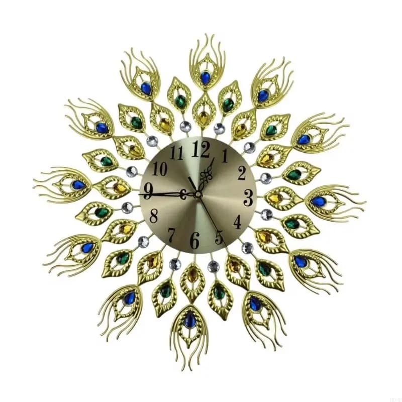 Grandes horloges murales pour décors salon, horloge murale 3D élégante avec cadrans, chiffres arabes, horloge B03E