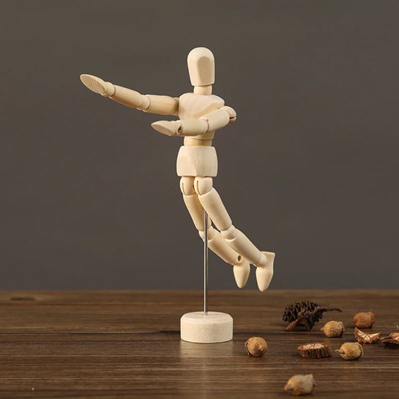 Modèles de dessin pour croquis masculins, fournitures d'art, décorations pour la maison, figurines d'action, mannequins, jouets en bois