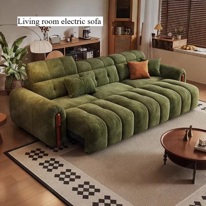 Canapé électrique extensible vert pour adultes, lit, causeuse, fauteuil, canapés électriques, mobilier de salon, meubles pour la maison