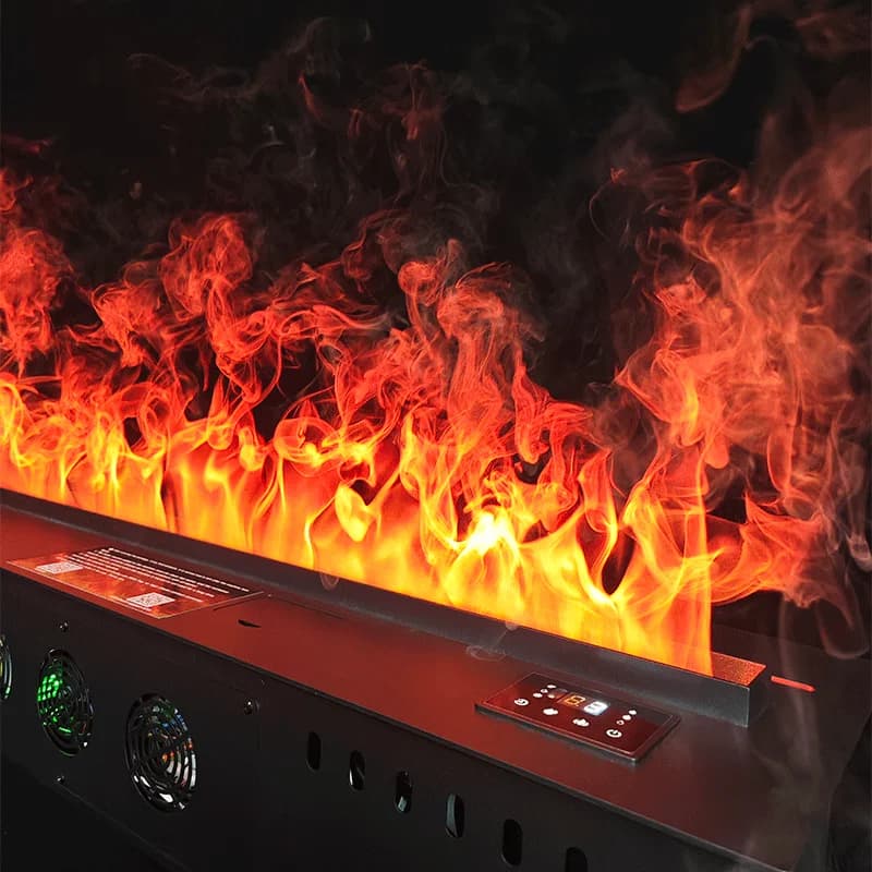 Cheminée à vapeur d'eau, décoration de télévision, faux feu d'intérieur, LED 3D, enfichable, moderne, intelligent, avec application d'atomisation électrique