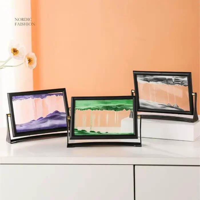 Tableau d'art en sable mouvant rotatif