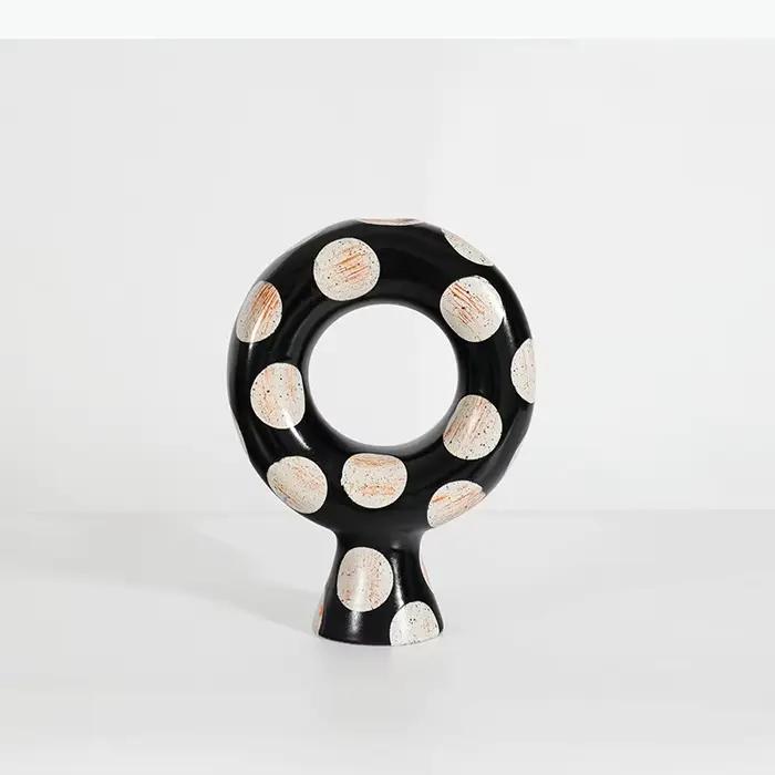 Vase Pop Art, artisanat moderne, décoration de bureau, fleurs artificielles, arrangement de fleurs décoratives, vase floral, décoration esthétique de la pièce
