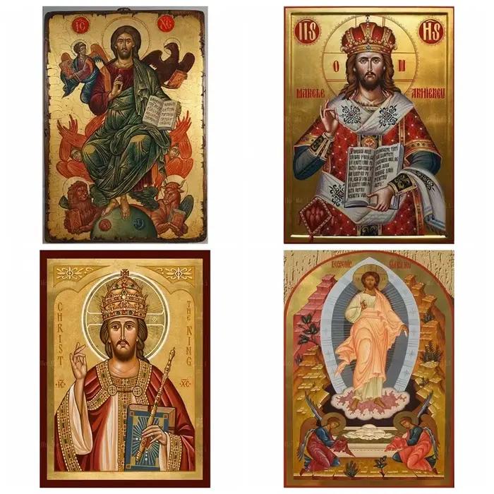 Icône orthodoxe du Christ Roi Notre Seigneur Jésus dans la gloire