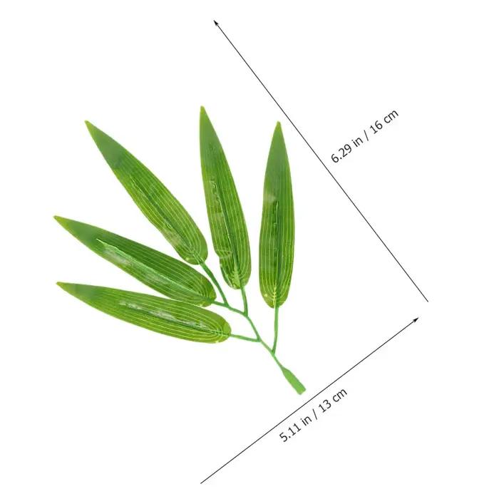 30 pièces de feuilles de bambou artificielles