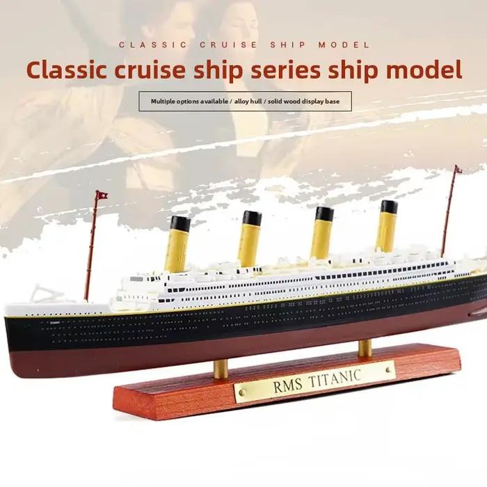 Maquette de bateau en alliage de luxe classique ornements titanic lusitania normandie hmhs britannic bateau à vapeur pour décoration intérieure cadeau occasionnels