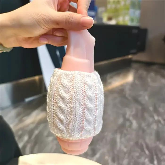 1 pièce de décoration grenade tricotée rouge