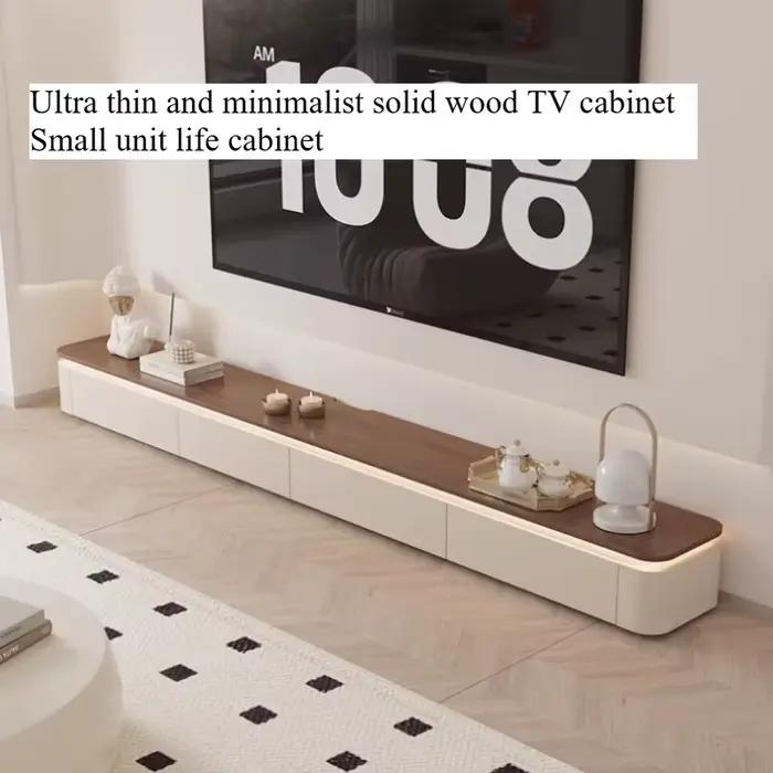 Ensemble meuble TV moderne et table basse blanc pour salon