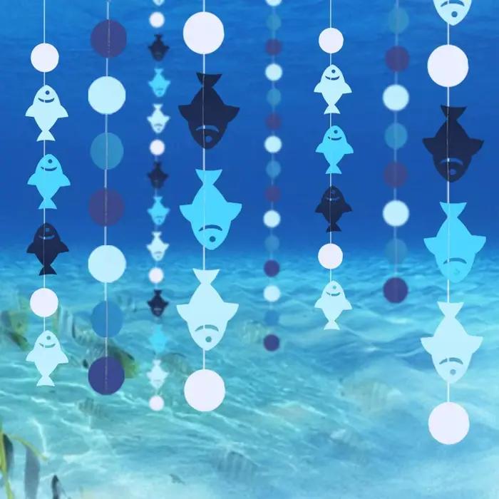 Guirlandes de papier de décoration sous-thème de la mer pour mariage fiançailles fêtes d'anniversaire baby shower occasions spéciales enfants