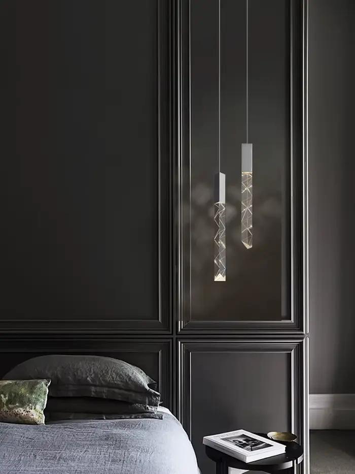 Plafonnier Led suspendu en cristal au design créatif