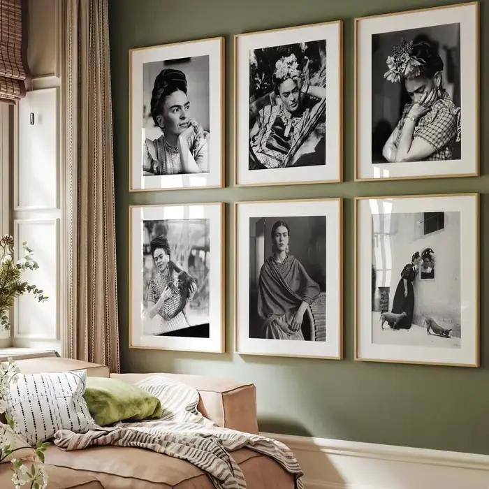 Toile de portrait de femme mexicaine Frida Kahlo impression sur toile rétro décoration de maison cadeau occasion spéciale style classique nature morte