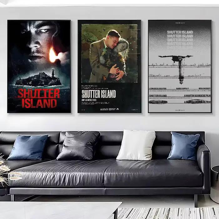 Shutter Island – affiche de films classiques européens et américains, art HD, mur collant, étanche, maison, salon, chambre à coucher, bar, esthétique