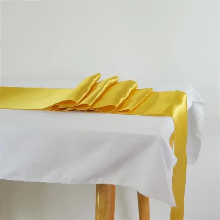 Chemins de table en satin 30x275cm pour mariage