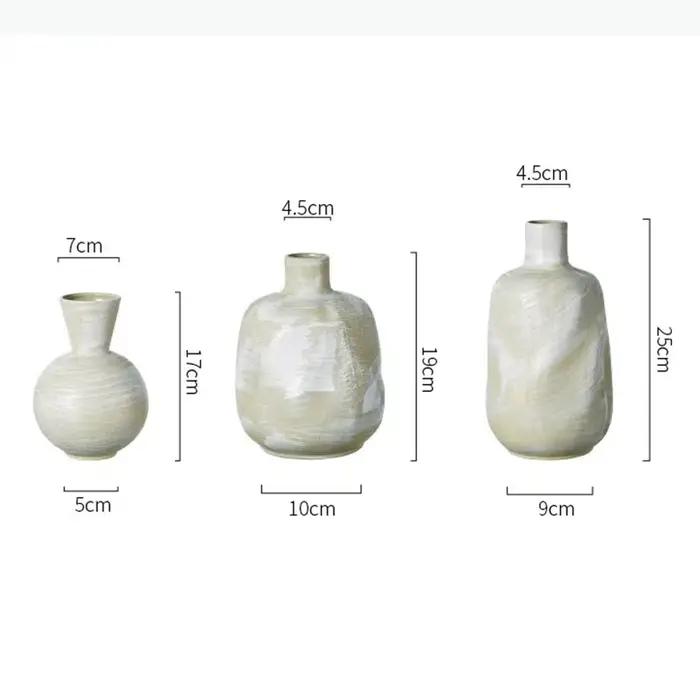 Vase en céramique irrégulier peint à la main de style vintage, récipient créatif pour arrangement floral, vase hydroponique, décoration de salon, ornement