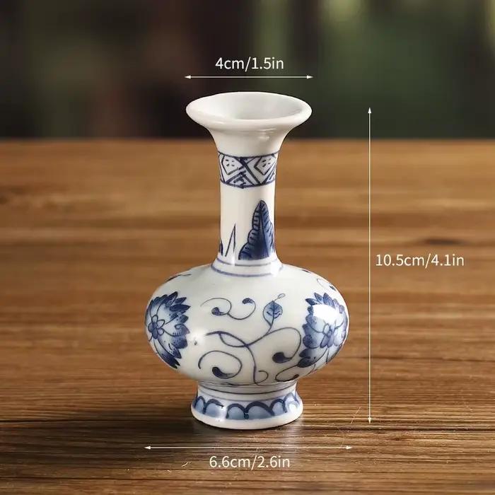 Petit Vase Vintage bleu et blanc