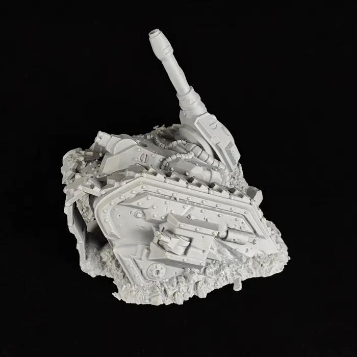 Véhicule blindé - Modèle imprimé en 3D - Scène de ruines de véhicule armé d'artillerie - Miniature - Aménagement de terrain tactique
