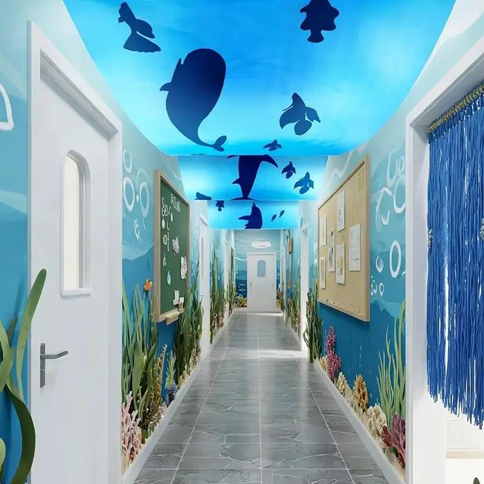 Décoration de plafond en forme de silhouette de baleine