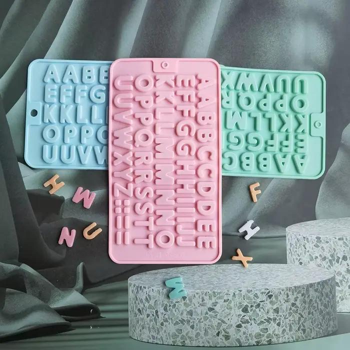Moule à chocolat en Silicone avec lettres et chiffres