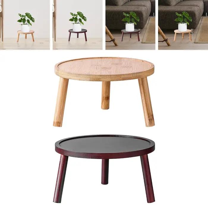 Support de présentation pour pot de fleurs en bambou
